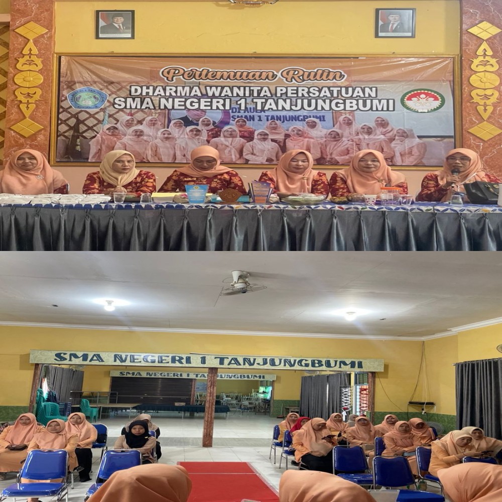 DHARMA WANITA PERSATUAN SMAN 1 TANJUNGBUMI MENGGELAR PERTEMUAN RUTIN